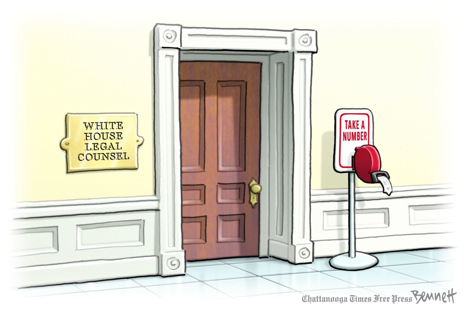 Bennett editorial cartoon